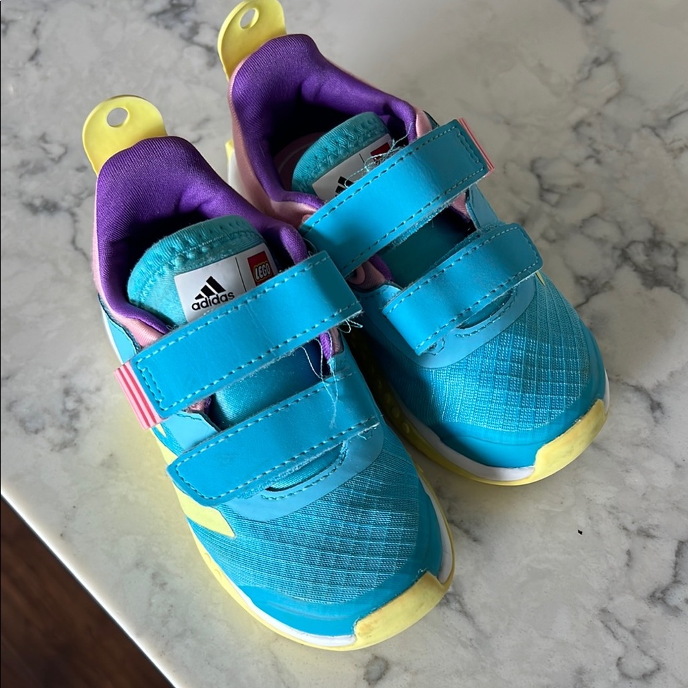 Lego Themed Adidas Shoes Size 6t